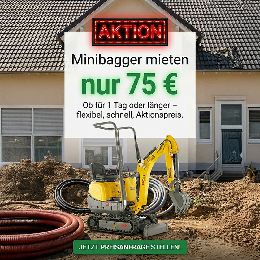 Minibagger mieten